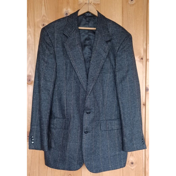 NORTHWICK Men's 42L Wool Blazer Gray Black Classic Design Professional Style - Picture 2 of 9